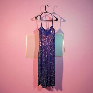 Fantastic Wild Fable Purple Sequin Maxi Dress
